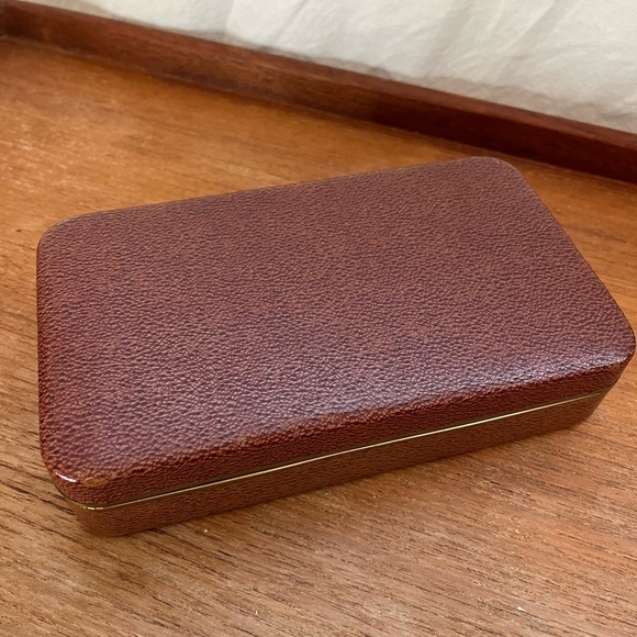 Brown and gold vintage farrington travel jewelry case clutch - Picture 2 of 11